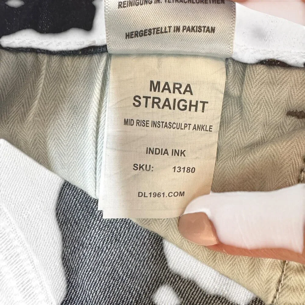DL 1961Mara Straight Mid Rise Instrasculpt Ankle Jeans Sz 26 Like New